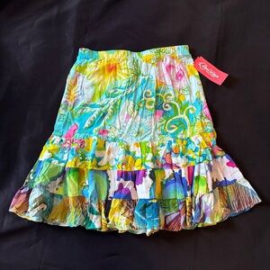 Jams World Women’s Floral Skirt Sz XS Hawaiian Tropical